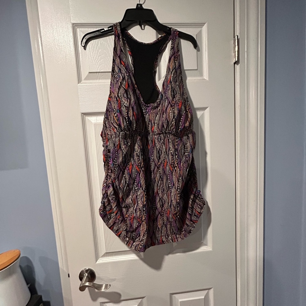 Patterned Sleeveless Women's bathing suit top